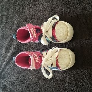 Peppa Pig Girls Denim and Pink High Tops